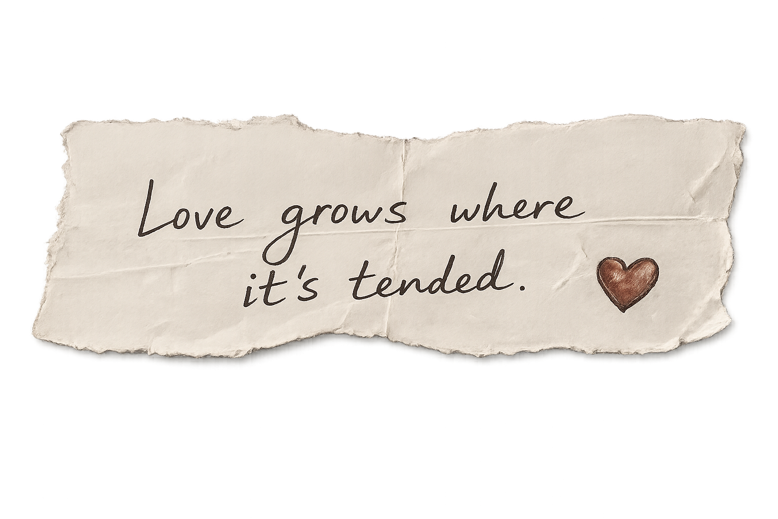Love grows where it's tended.